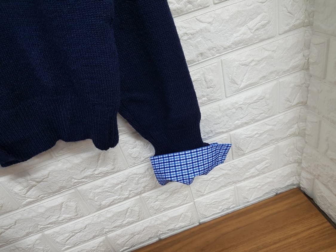 BNX 셔츠 레이어드 가디건 니트 55-66 (미착용.신형) 상품이미지3