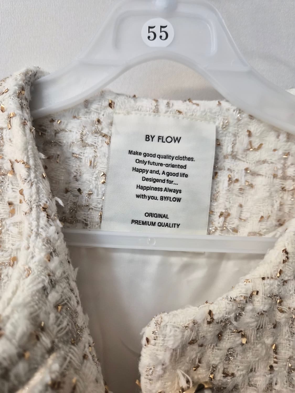 새상품 바이플로우(BY FLOW) 트위드 퍼 자켓 상품이미지6