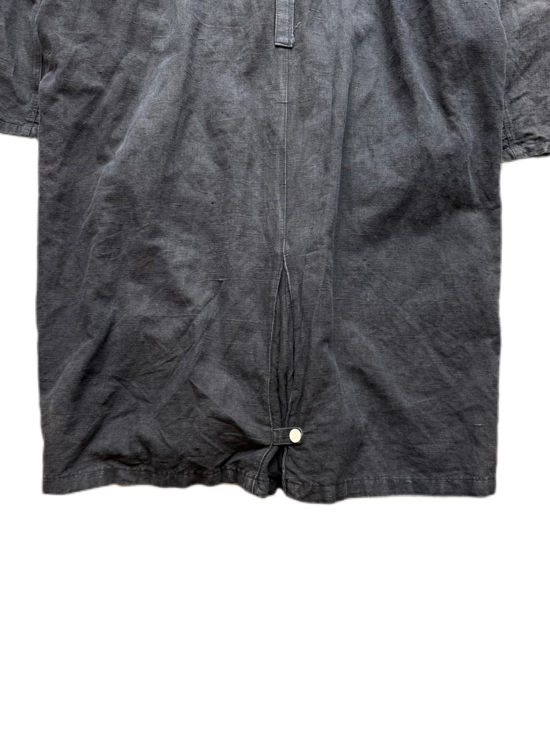 80s 올드 블랙 프렌치 린넨코트 2XL 상품이미지9