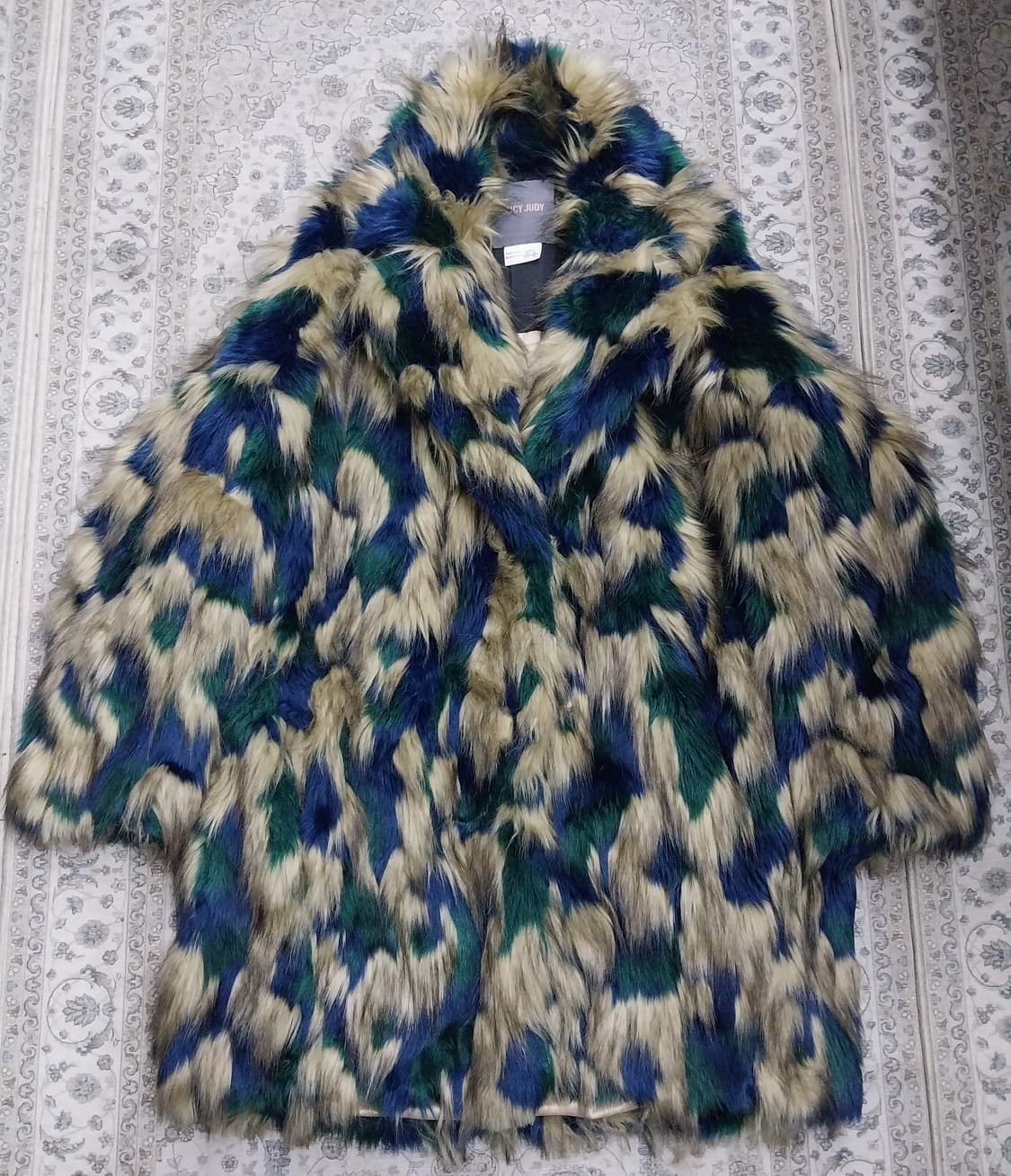 jucy judy 컬러풀 페이크 퍼 롱코트 85 (엄청크게나옴 88까지) 상품이미지1