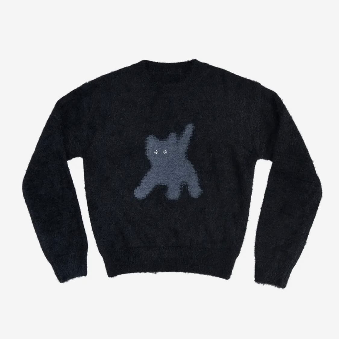 aeae Flashed Cats Angora Knit BLACK 상품이미지1