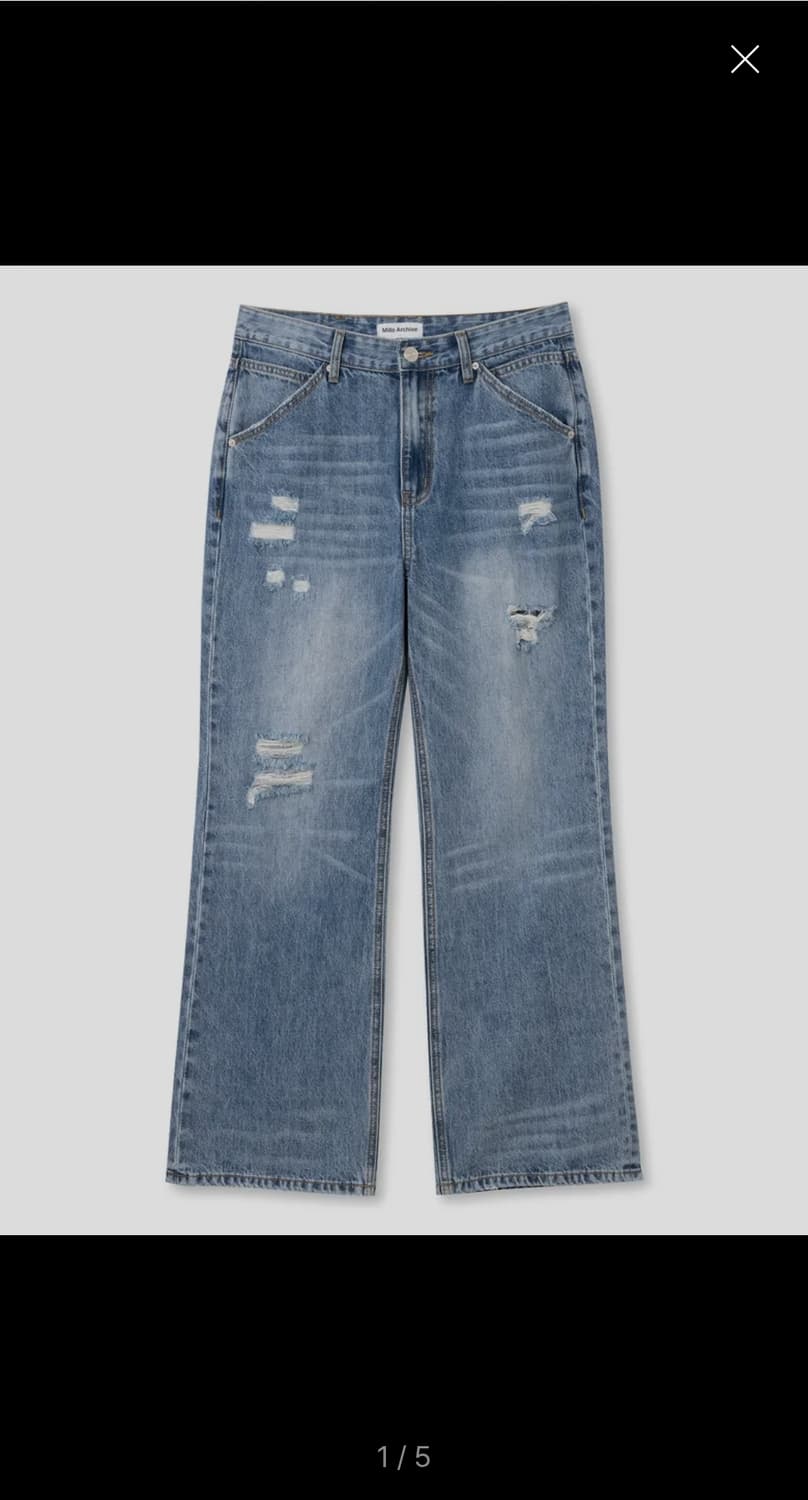 밀로 아카이브 데미지 플레어 데님 팬츠 L 상품이미지1