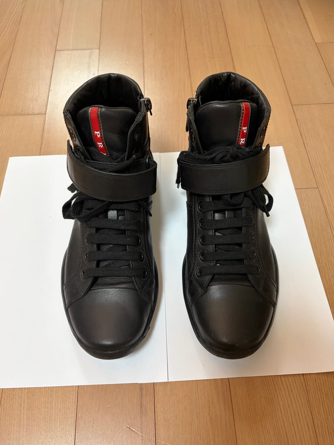 프라다 하이탑 레더 스니커즈 245 상품이미지2