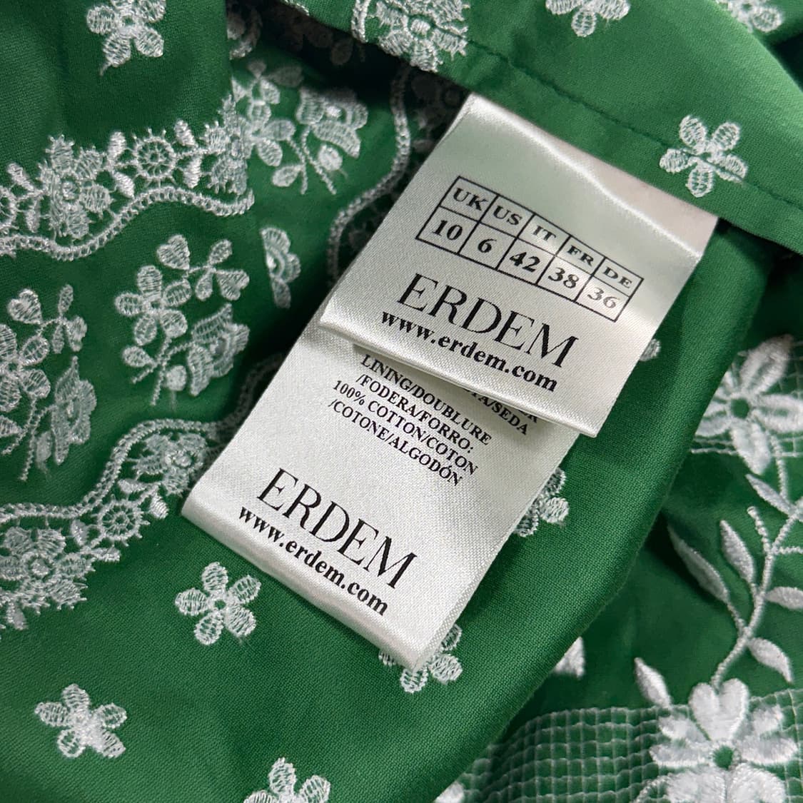 에르뎀 ERDEM 플로럴 자수 포플린 드레스 상품이미지5