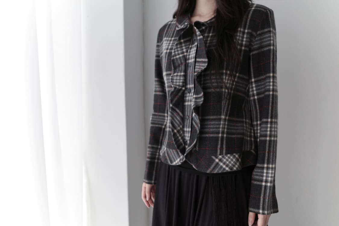 frill check jacket  상품이미지7