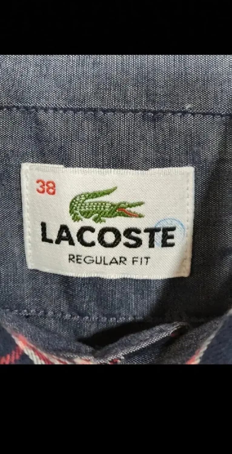 (L) 라코스테 셔츠 체크 남방 포켓 로고 캐주얼  상품이미지3