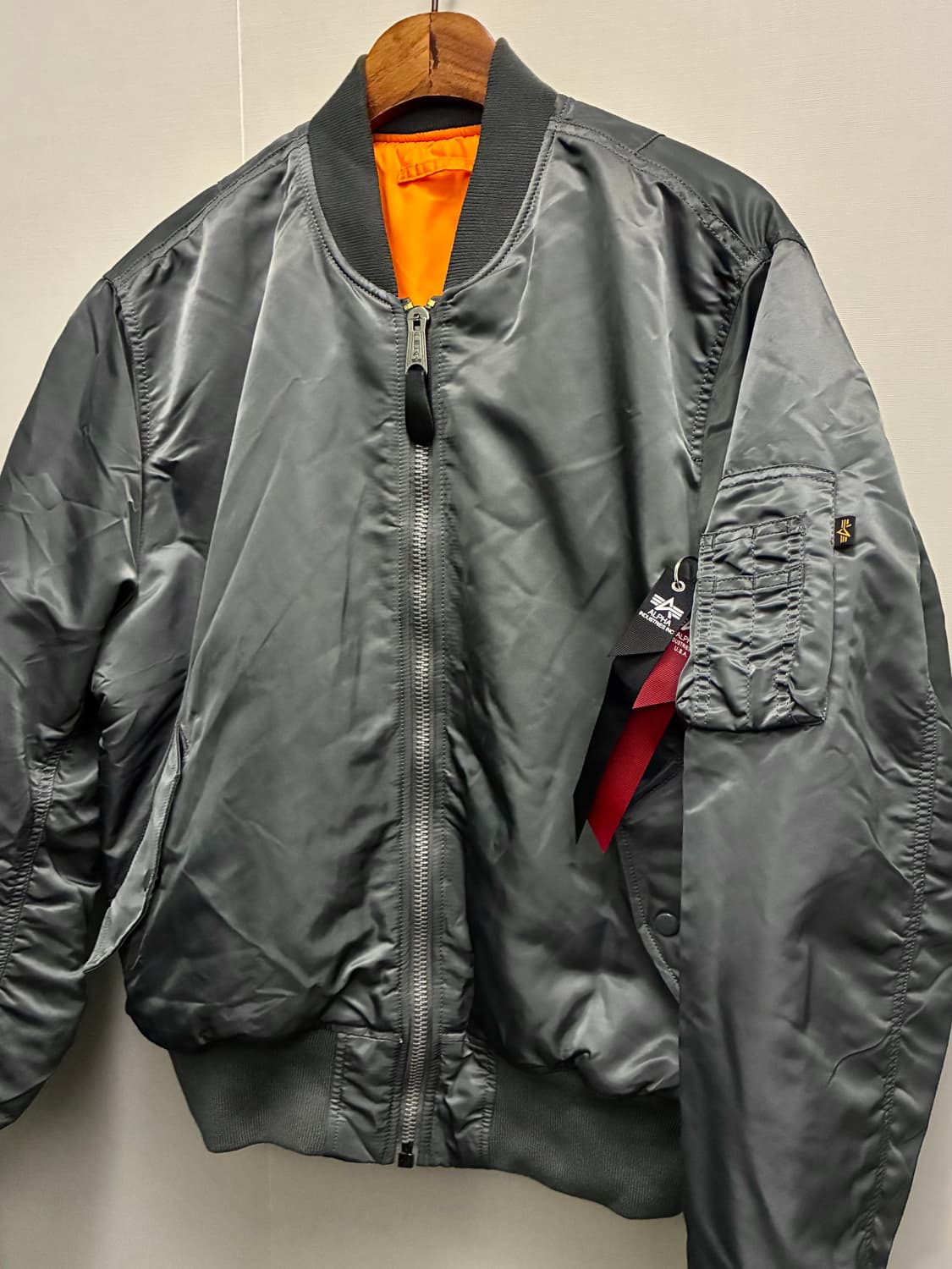 (L/105)알파인더스트리 ma-1 건메탈 레귤러 플라이트 항공점퍼 마원 상품이미지3