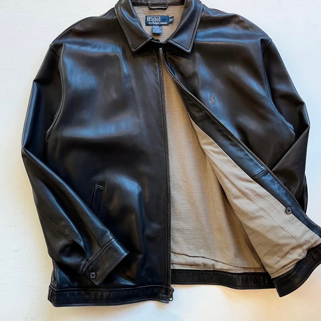 90‘s 폴로랄프로렌 브라운 쉽스킨 자켓 상품이미지4