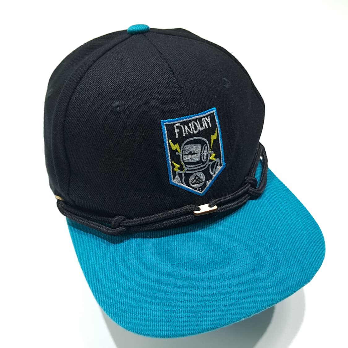 핀들레이 우주인 패치 블랙 & 청록 로프 볼캡 P2067 상품이미지2