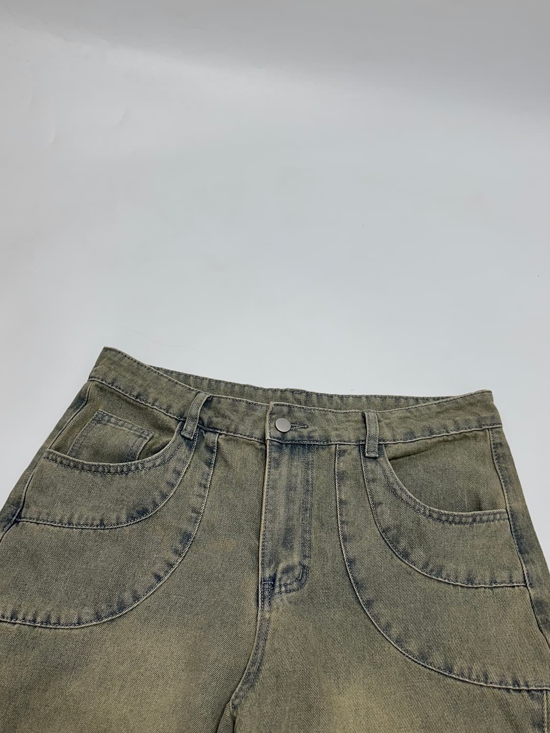 빈티지 워시드 벌룬 데님 팬츠 워싱 청바지 상품이미지3