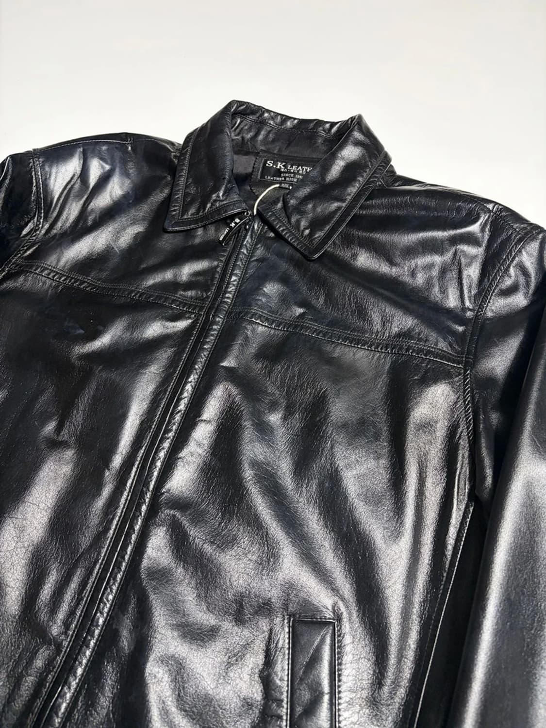 S.K. Leather 절개 디테일 소가죽 자켓 R1895 상품이미지2