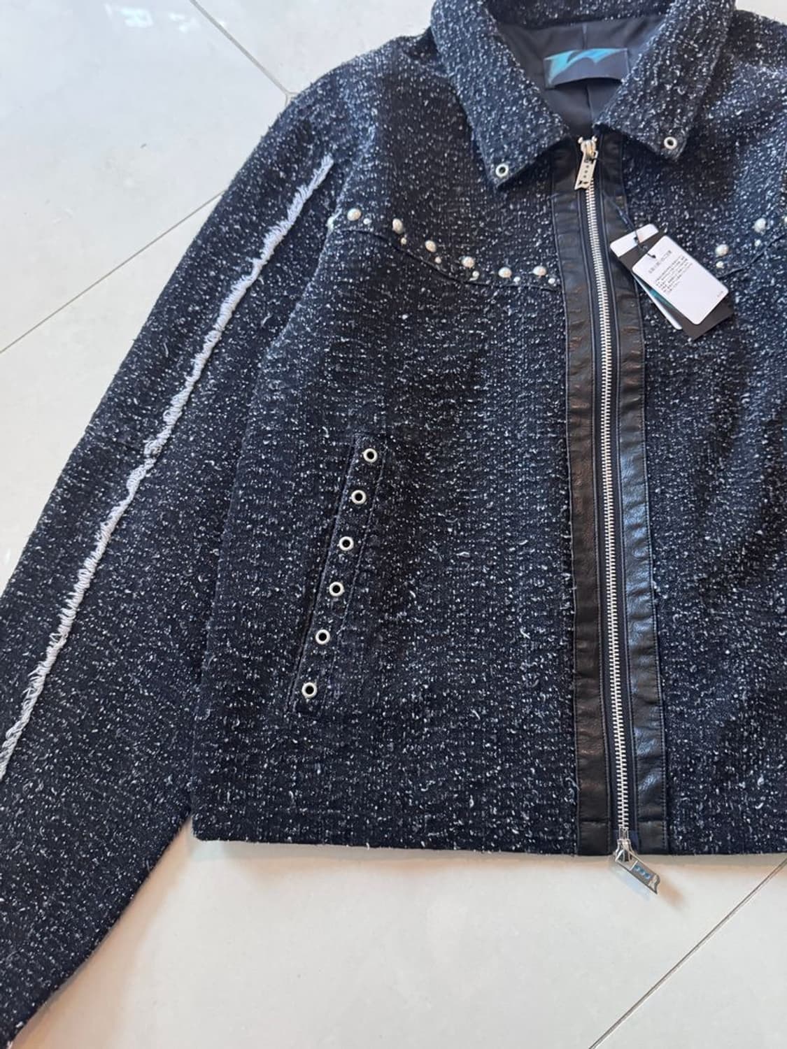 NEEDLE STUD SHORT CRASH BLOUSON 숏 블루종 상품이미지7