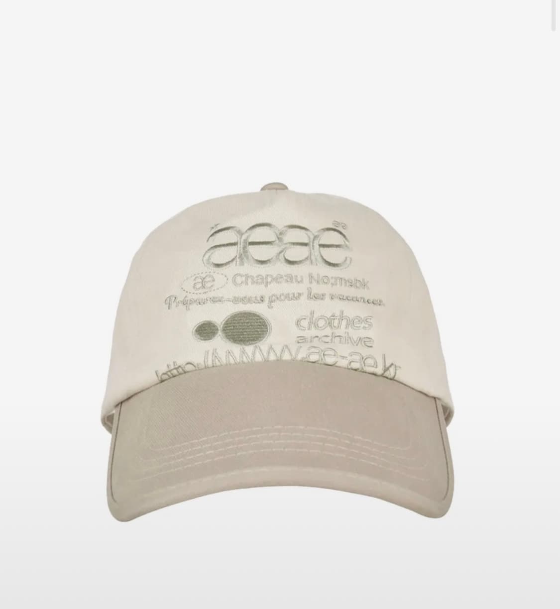 에이이에이이WEB LOGO 5 PANNEL BALL CAP 카키 상품이미지1