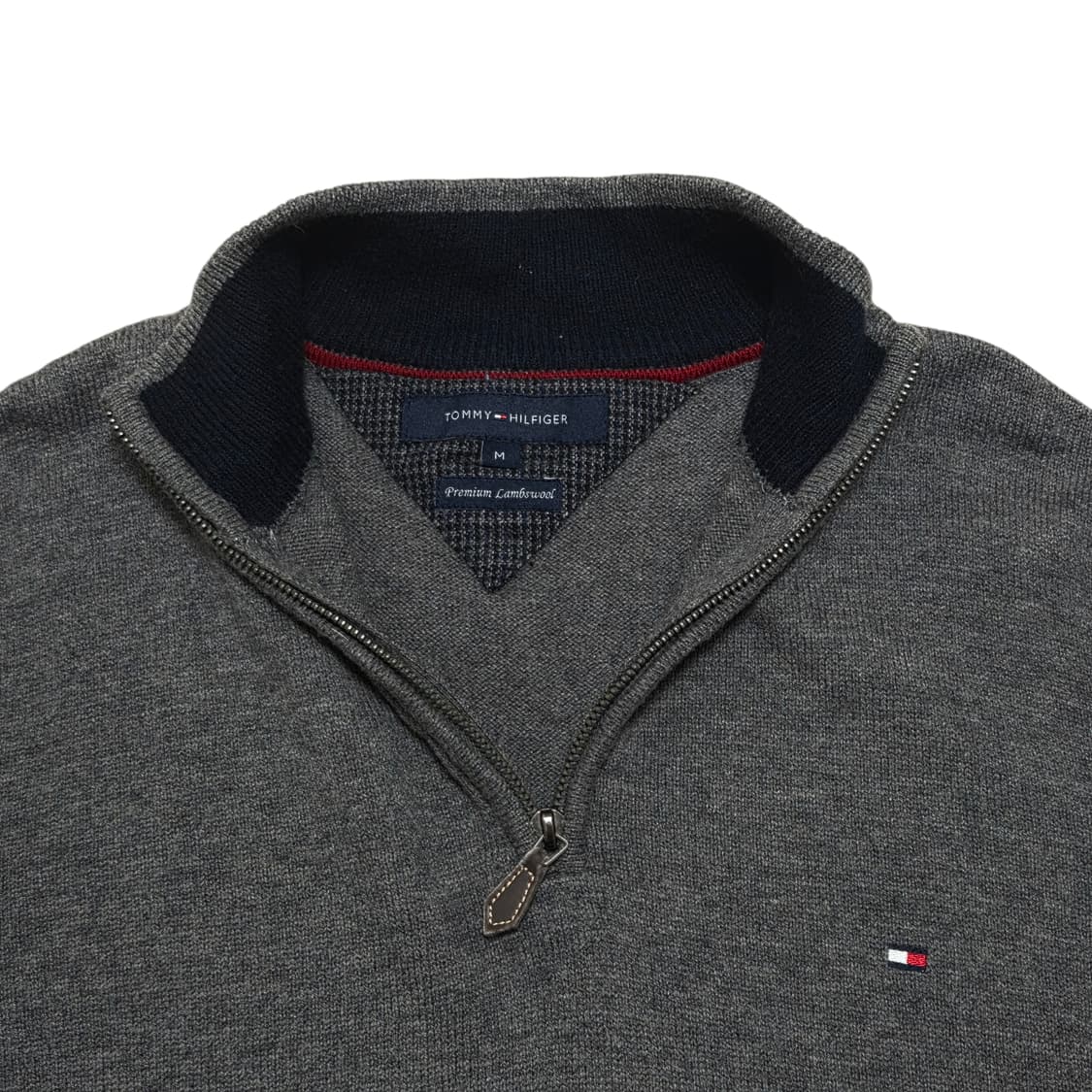 타미힐피거 다크 그레이 반집업 니트 맨투맨 상품이미지3