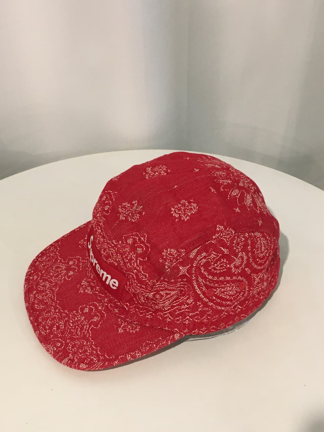 Supreme 반다나 자카드 데님 캡프캡 레드 상품이미지7