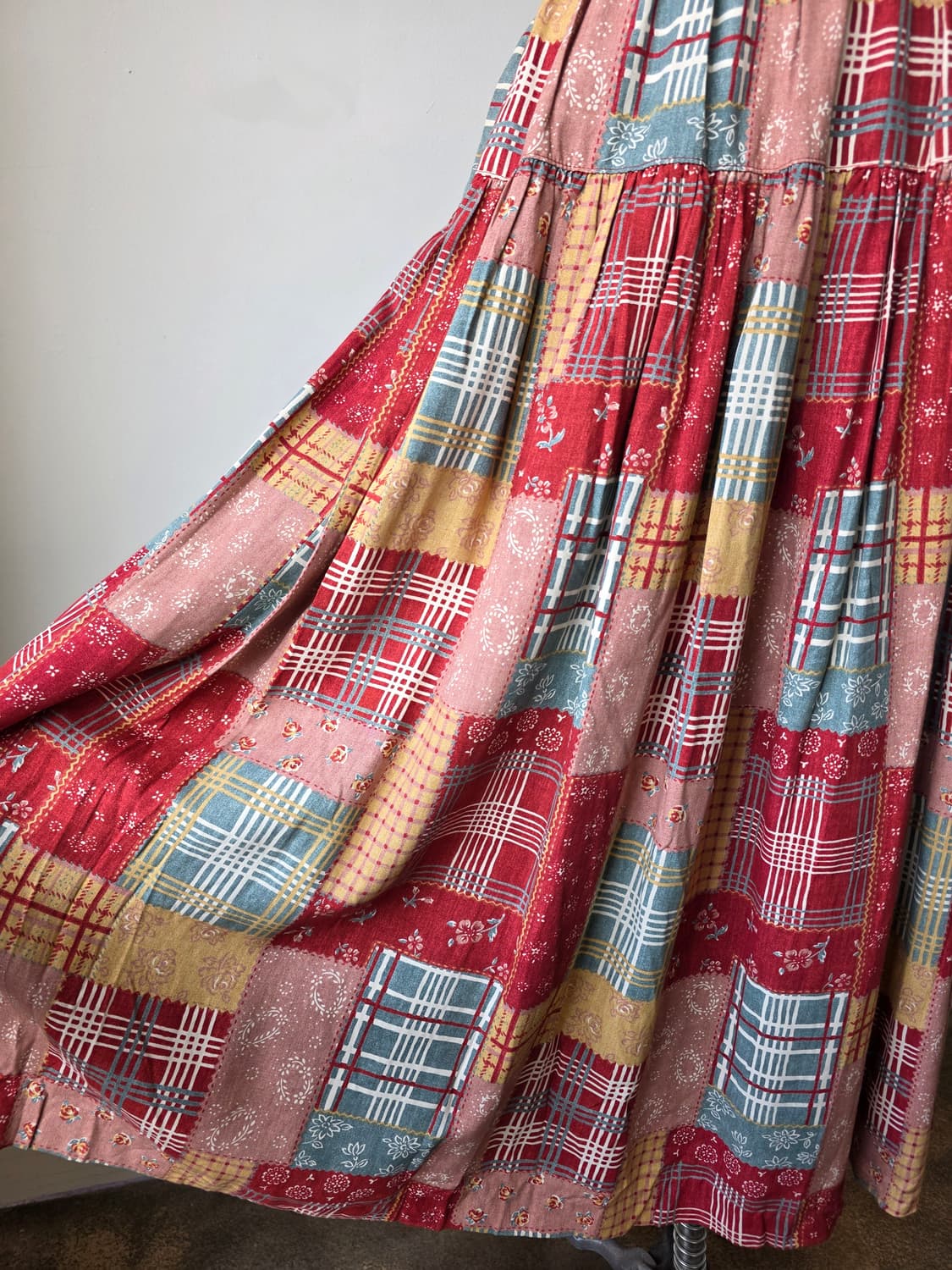 패치워크 롱 스커트 상품이미지2