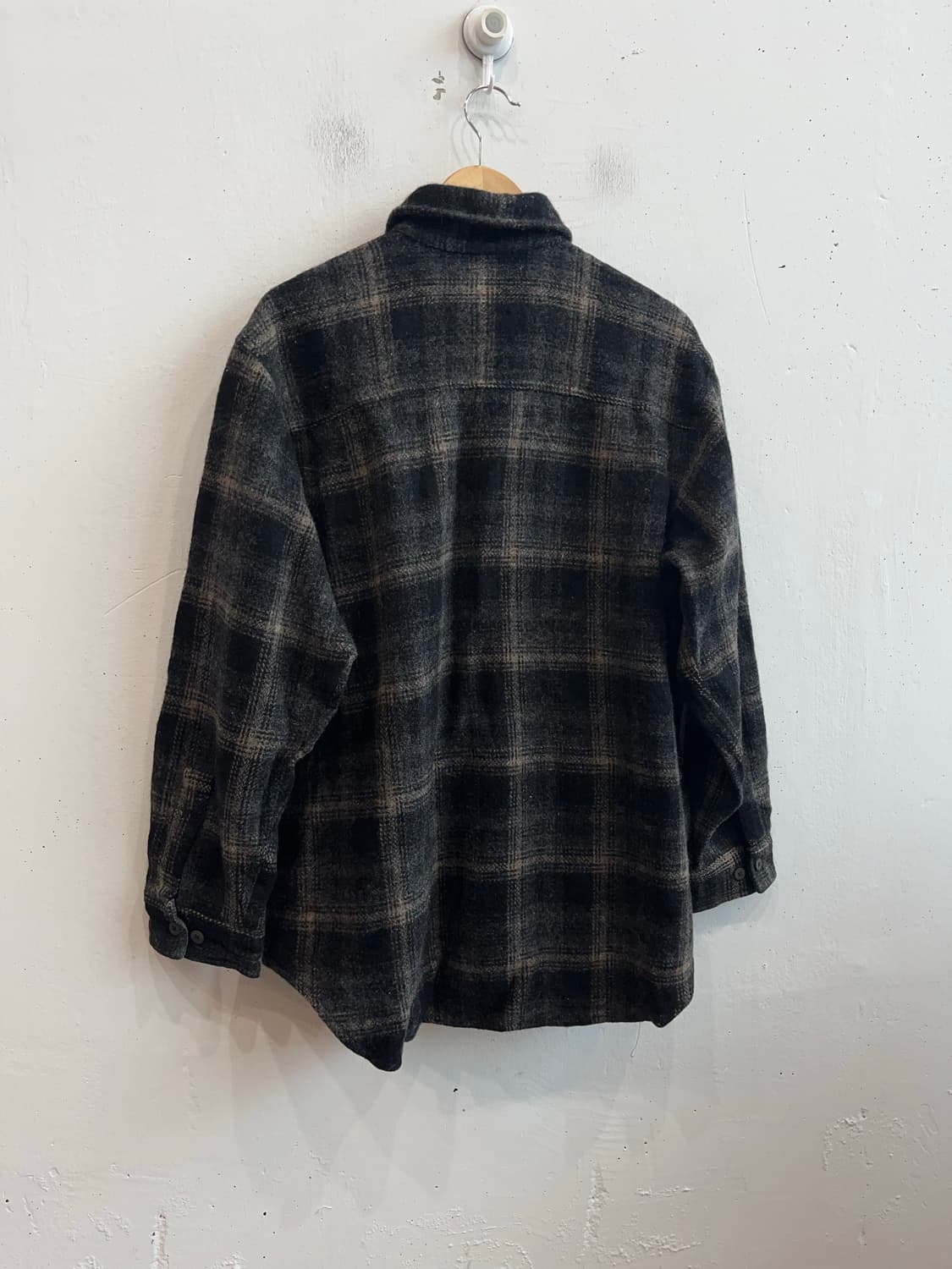 WOOLRICH 울리치 울 체크 셔츠 자켓 Made in USA (L) 상품이미지4