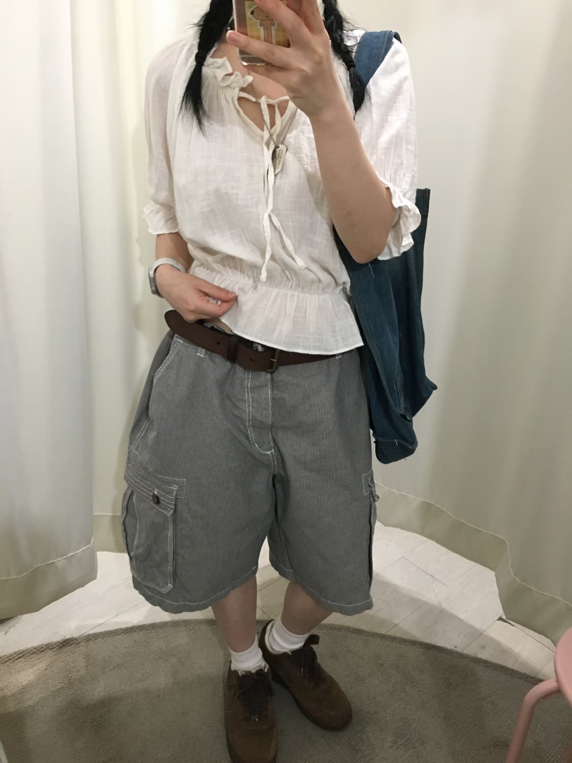 OLD NAVY Stripe bermuda pants 상품이미지5