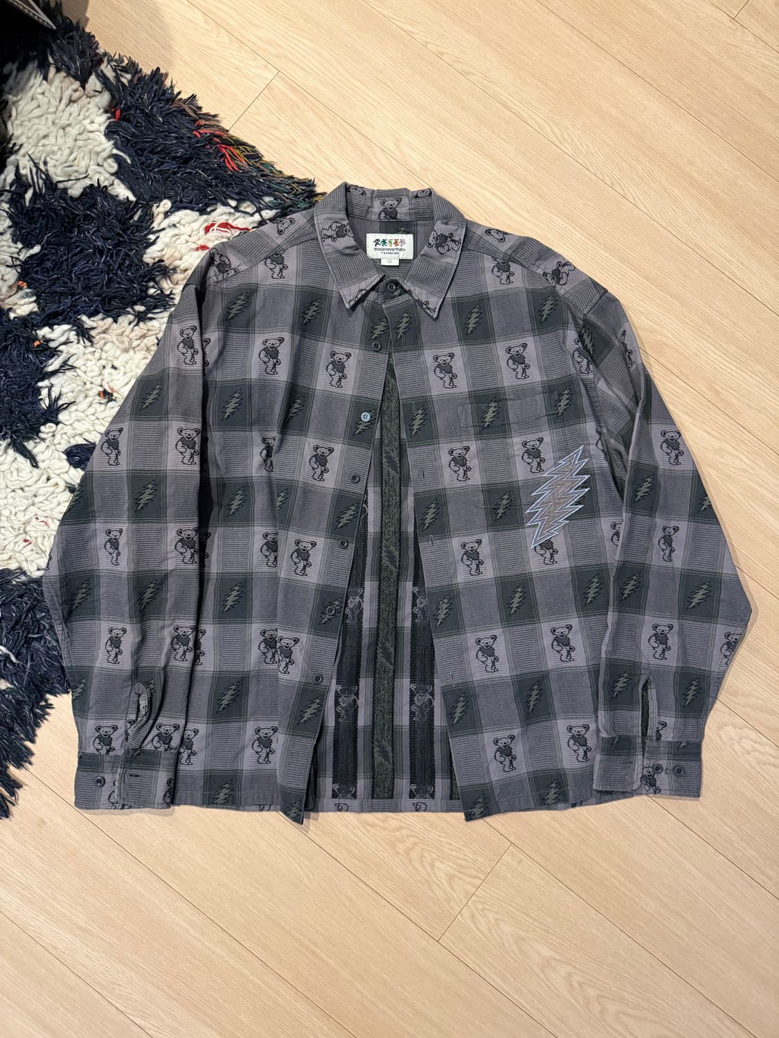 [L] 디스이즈네버댓 x 그레이트풀 데드 자카드 셔츠 퍼플 상품이미지1