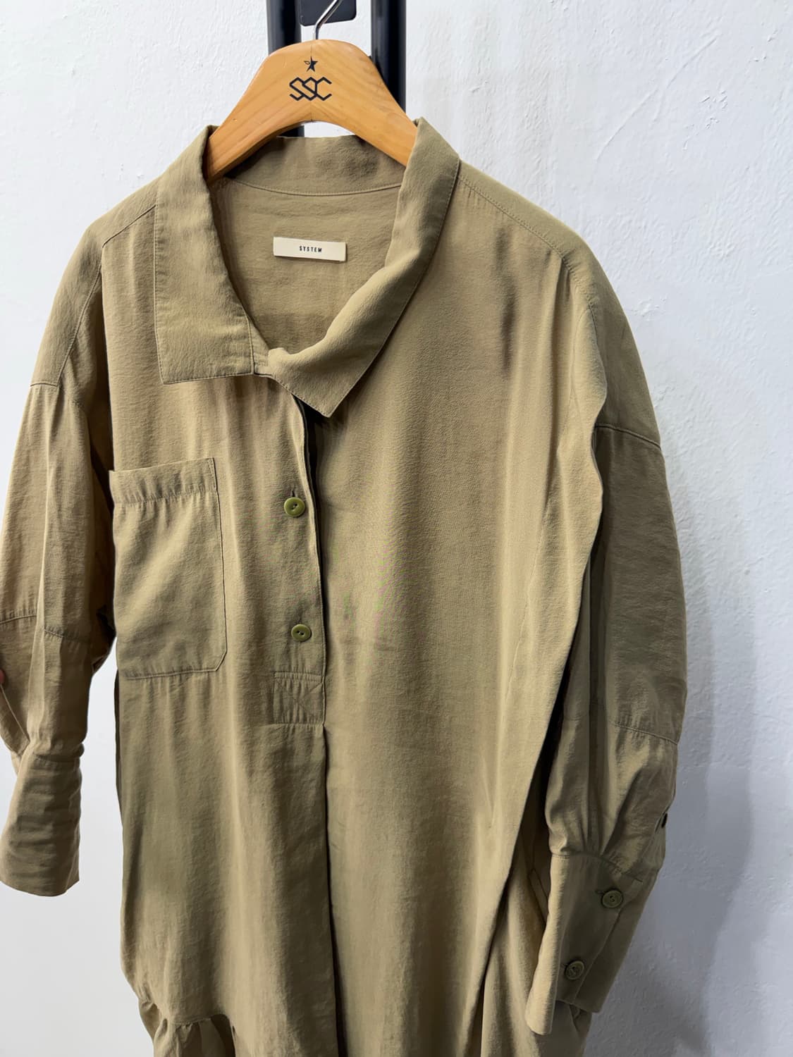 정품) SYSTEM 시스템 한섬 20ss 루즈핏 셔츠 원피스 82 상품이미지3