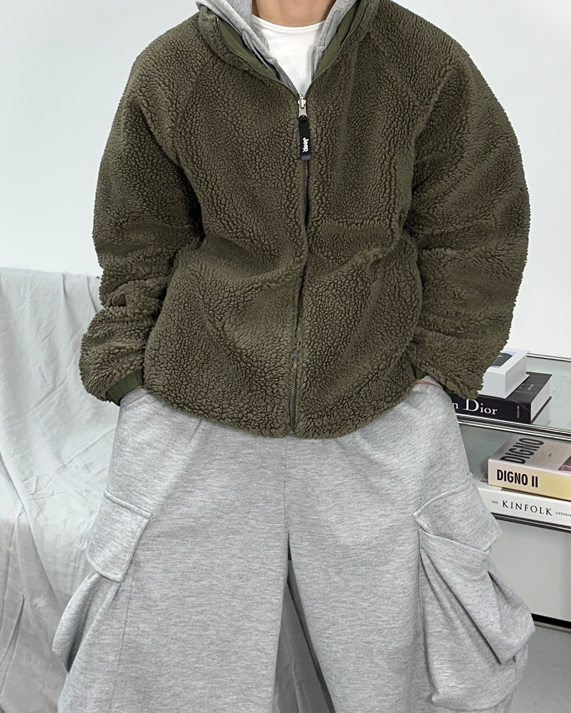 지프 리버시블 쉐르파 야상 자켓 L 상품이미지2