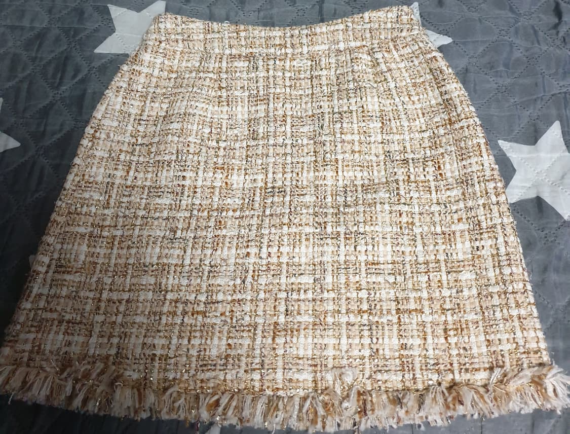 신스덴 삼페인골드 트위드 조끼 투피스 (M) 상품이미지4