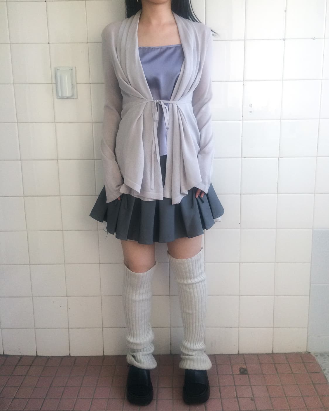 Drape tied cardigan 상품이미지8