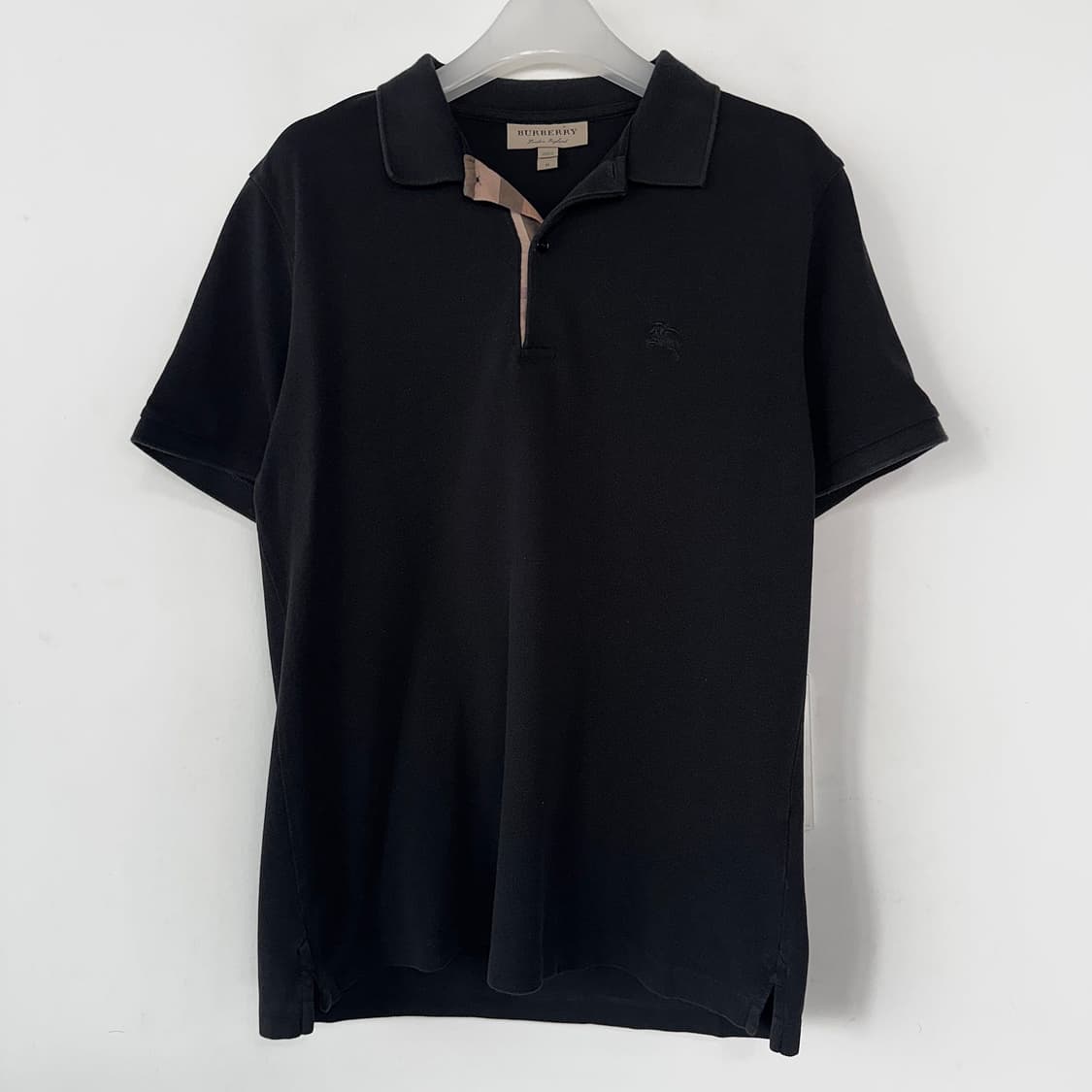 버버리 체크 플래킷 자수 폴로 셔츠 상품이미지1