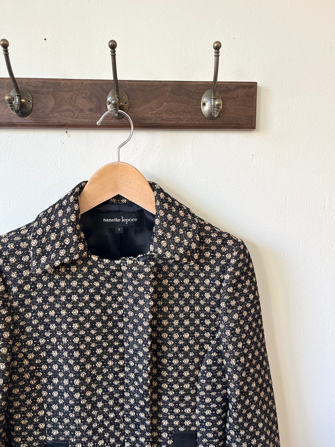 nanette lepore 도트 레더 트위드 자켓 상품이미지2