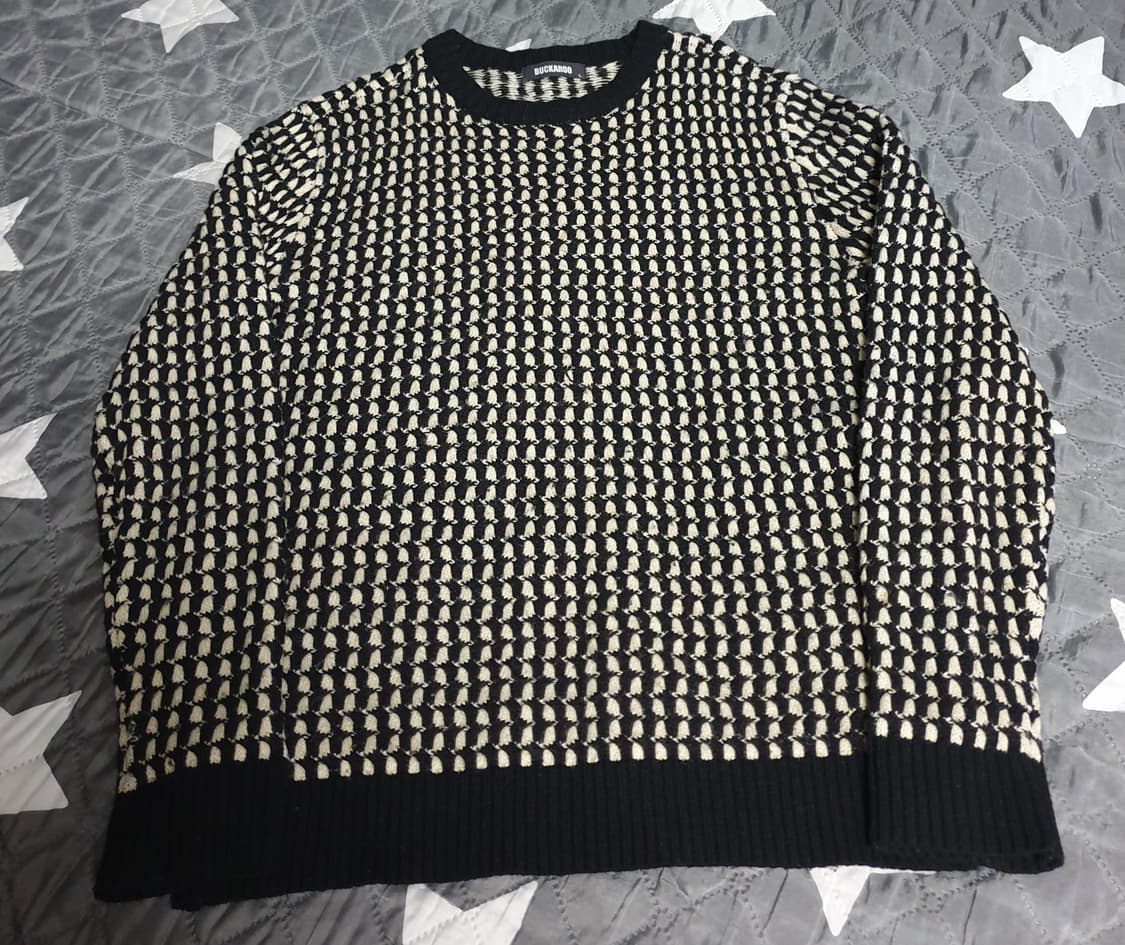 버커루 빈티지 트위드 니트 혜비 스웨터 (L) 상품이미지1