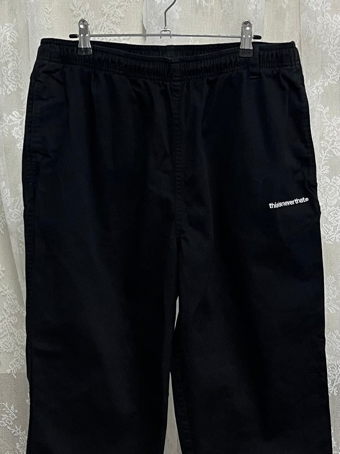 L) 디스이즈네버댓 밴딩 코튼 팬츠 블랙 상품이미지3