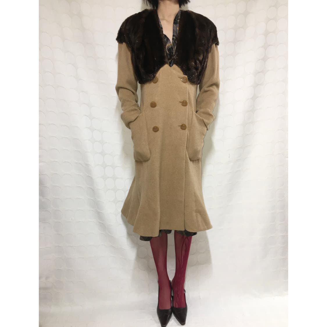 vivienne westwood 퍼 아머 울 머메이드 코트 상품이미지4