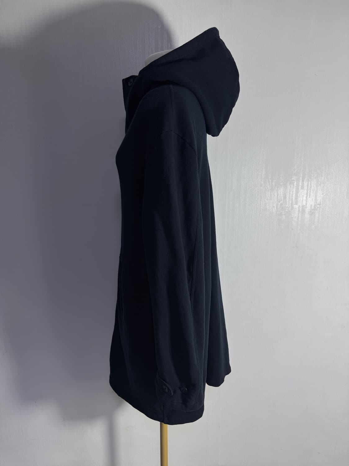Cabane de zucca 스웻 롱 후드 비대칭 집업 자켓 상품이미지3
