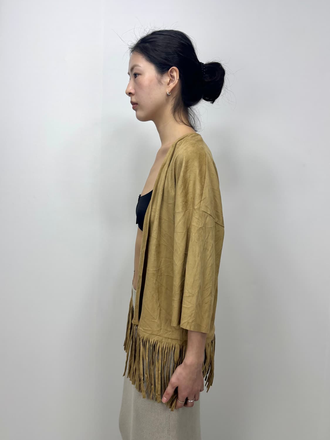 TASSEL SUEDE OPEN SHIRT CARDIGAN 상품이미지7