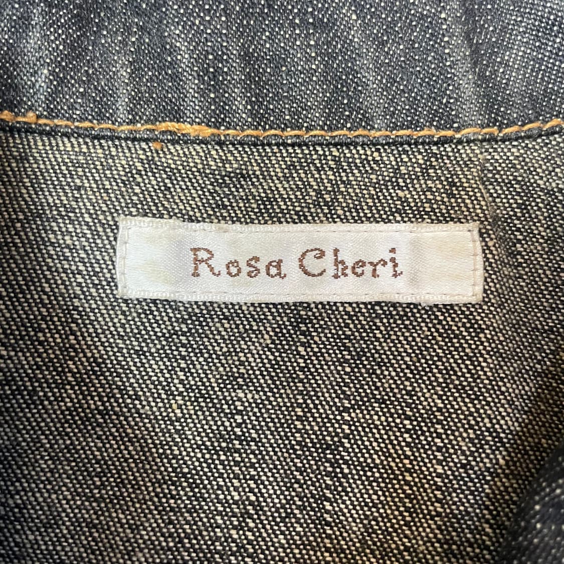 로사체리 흑청 워싱 데님 숏 자켓 L 상품이미지5