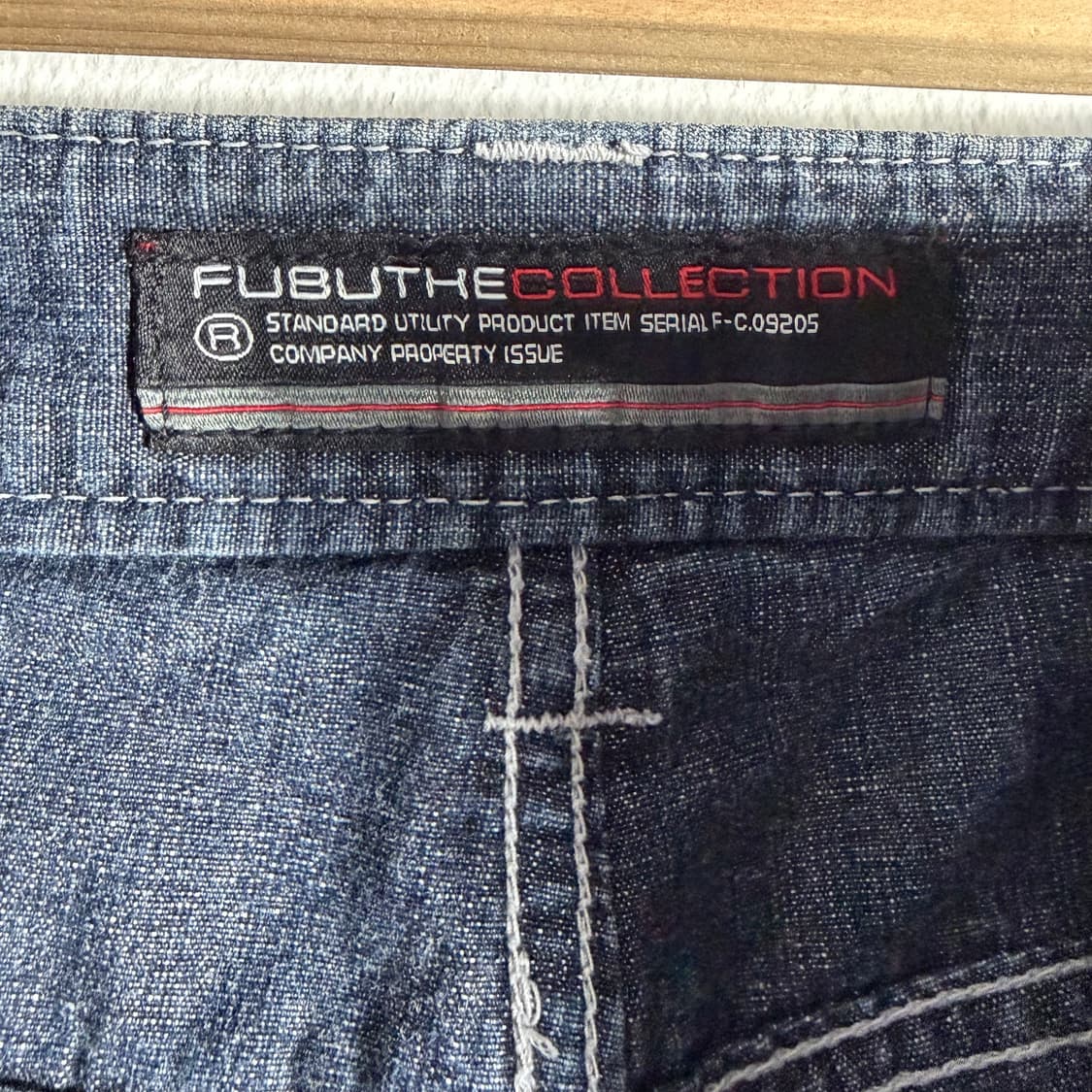 03s 후부 네이비 워싱 카고 지퍼 조절 데님 팬츠 상품이미지4