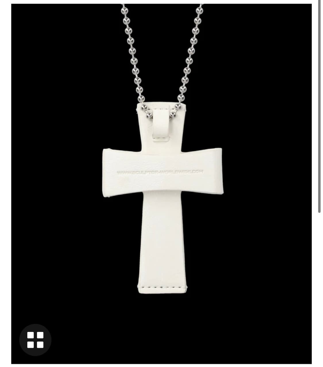 스컬프터 십자가 카드지갑 화이트  상품이미지2