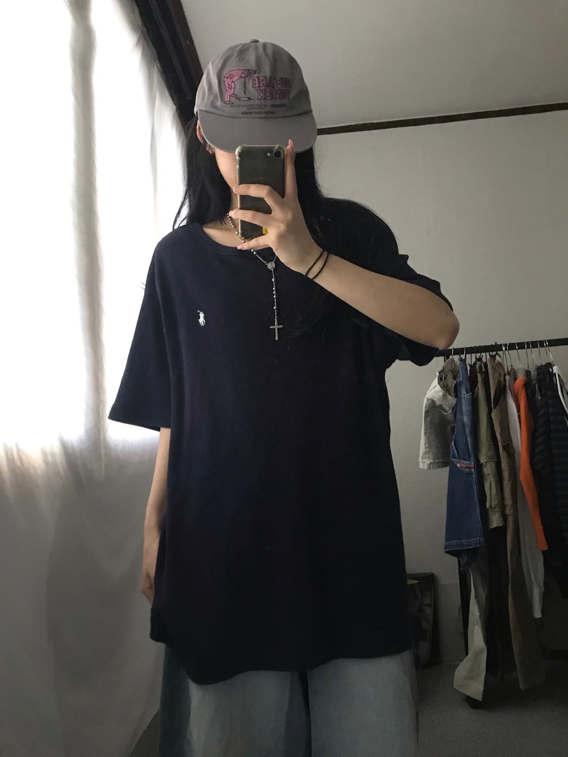 폴로 네이비 와플 반팔티셔츠 상품이미지6