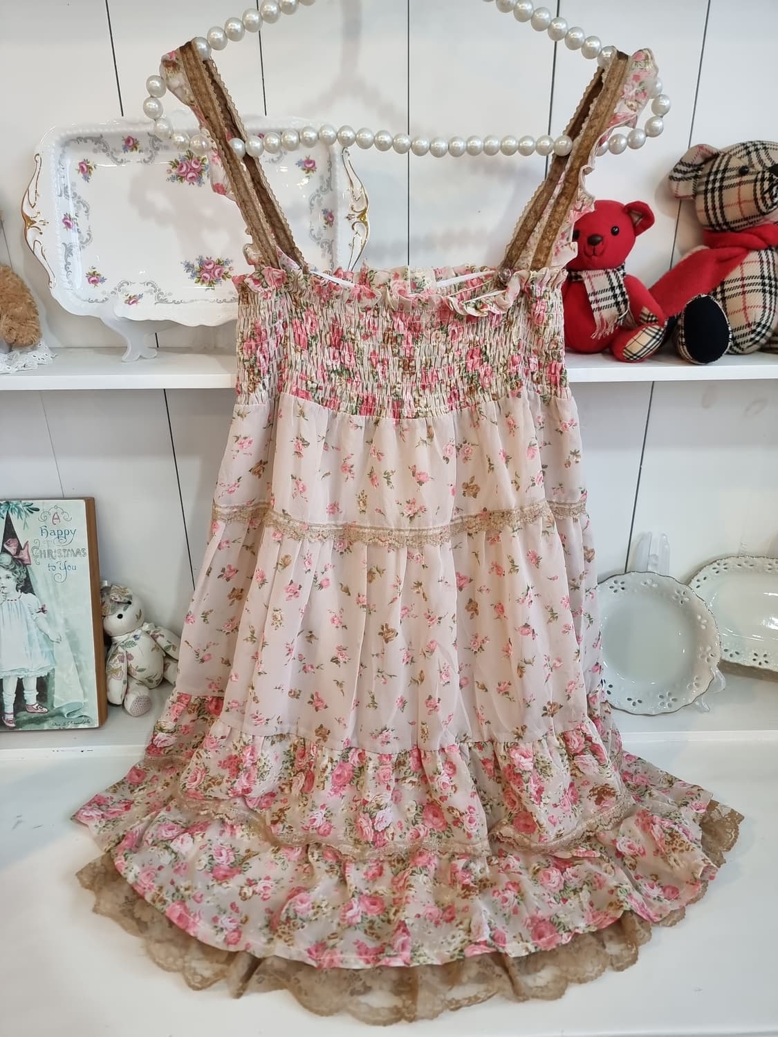 axes femme(액시즈팜)  플라워 레이스업 원피스 상품이미지7