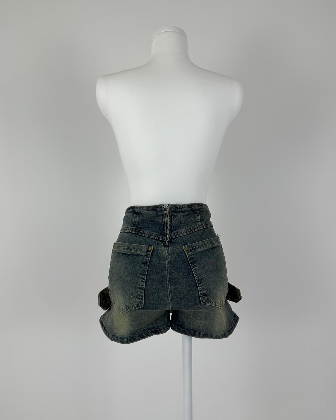 워싱 데님 트윈 치마바지 상품이미지6