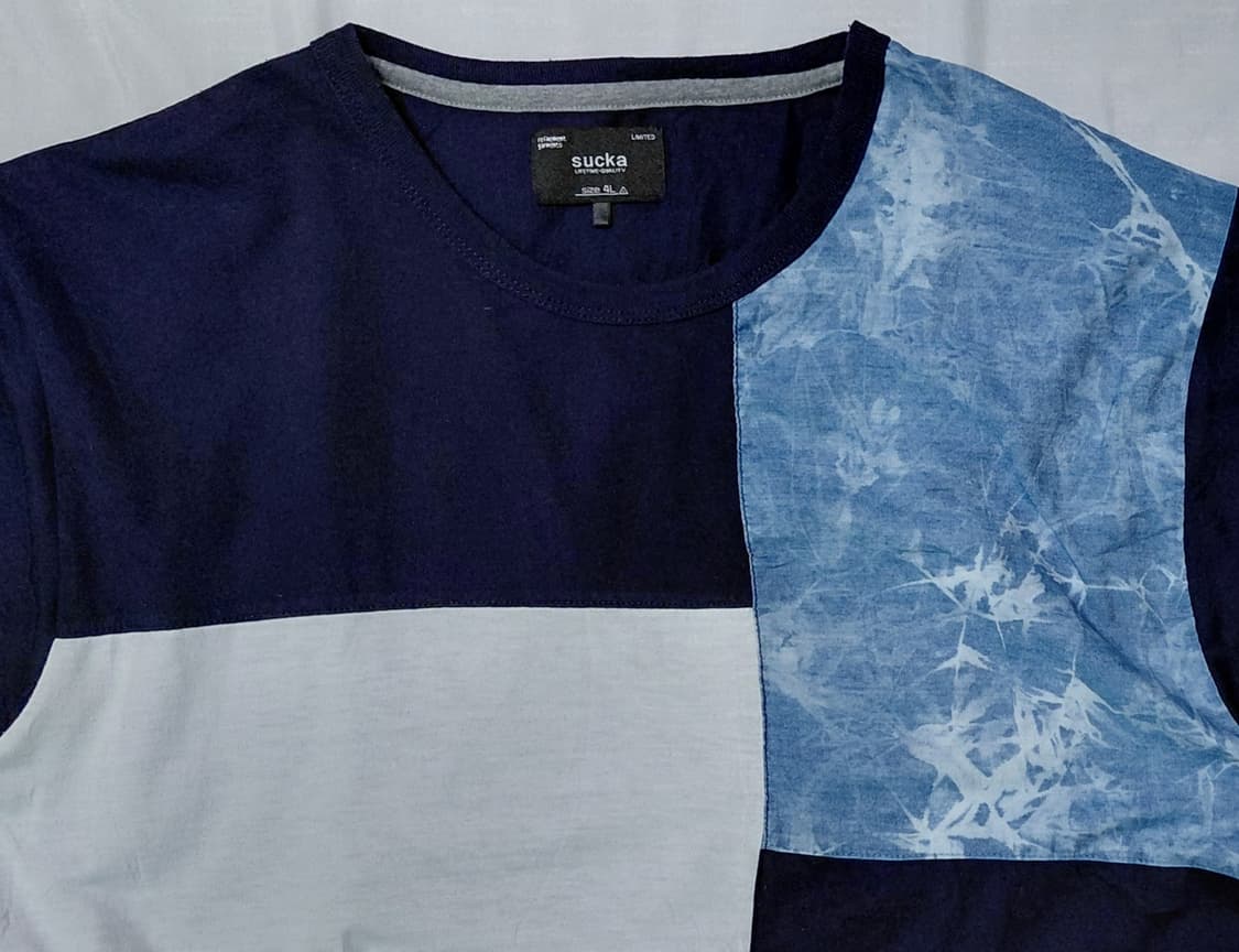 [XL] Sucka 타이다이 배색 유니크 빅사이즈 반팔 티셔츠 상품이미지2
