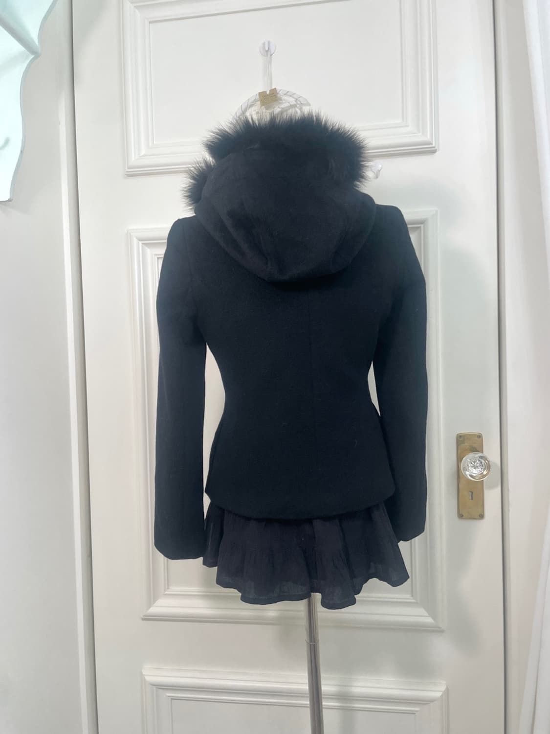 black cotton tiered mini banding skirt 상품이미지8