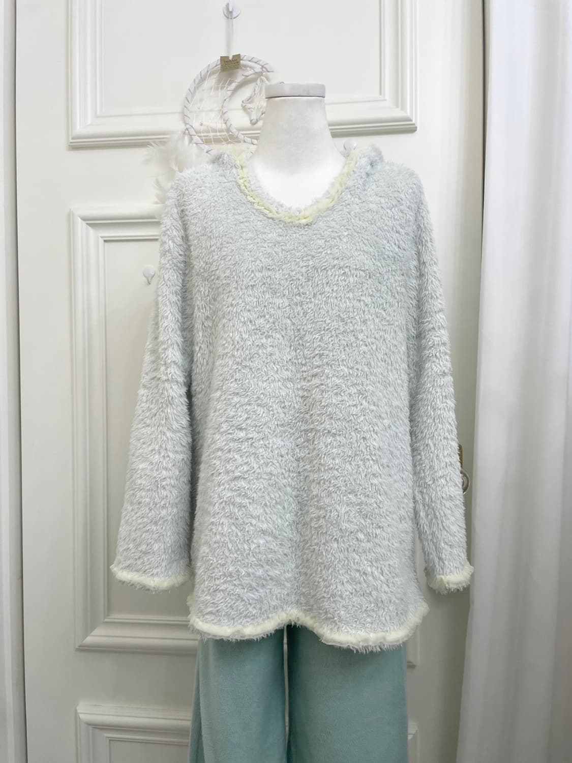 mint lace point hoodie top&basic cozy lo 상품이미지6