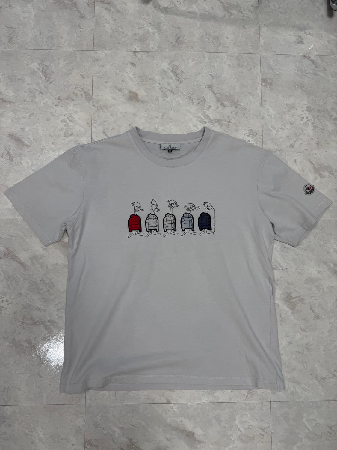 몽클레어 오리자수 그레이 심플 티셔츠 상품이미지6