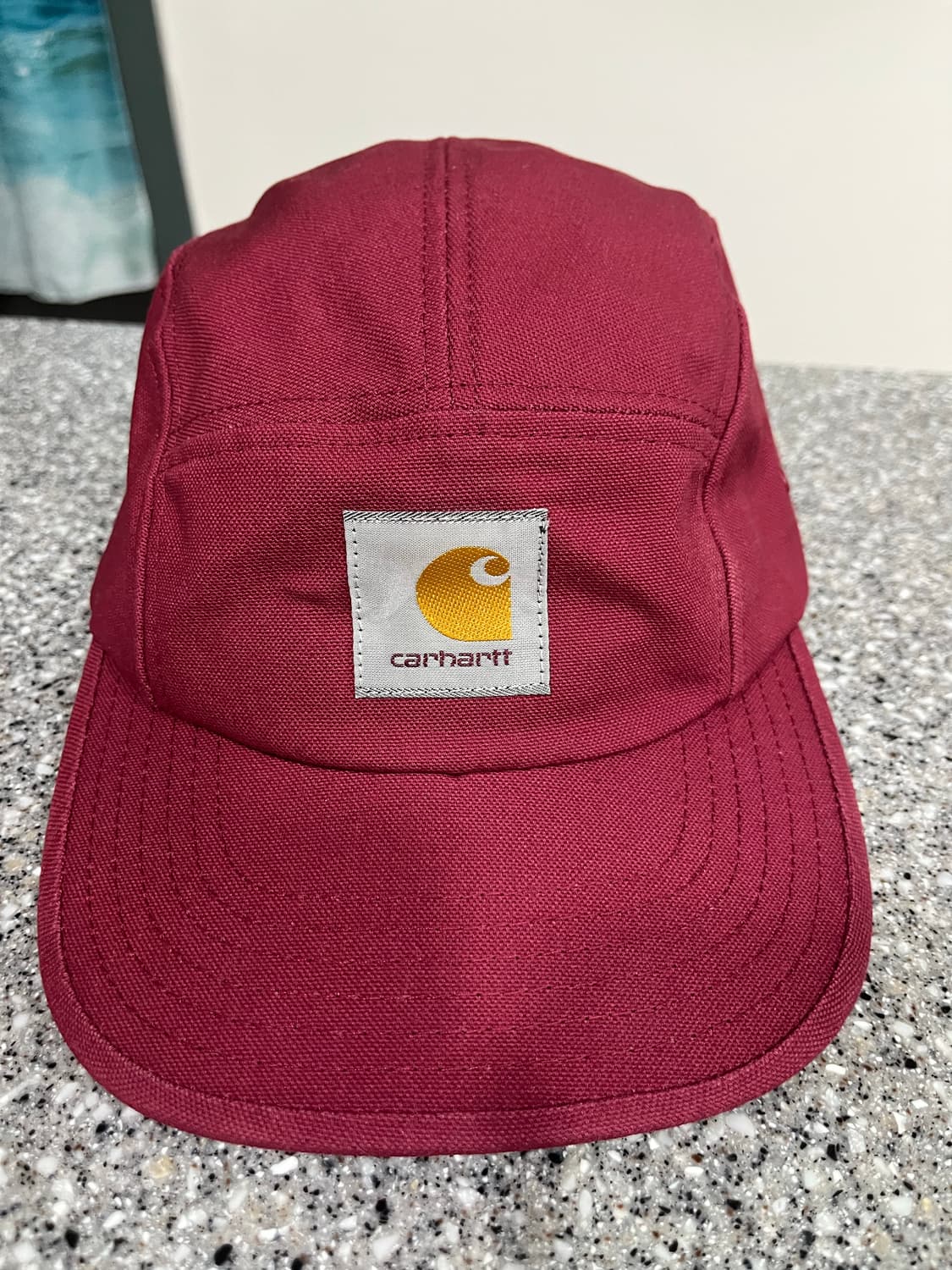 칼하트 WIP 5패널 캠프캡 버건디 색상 상품이미지1