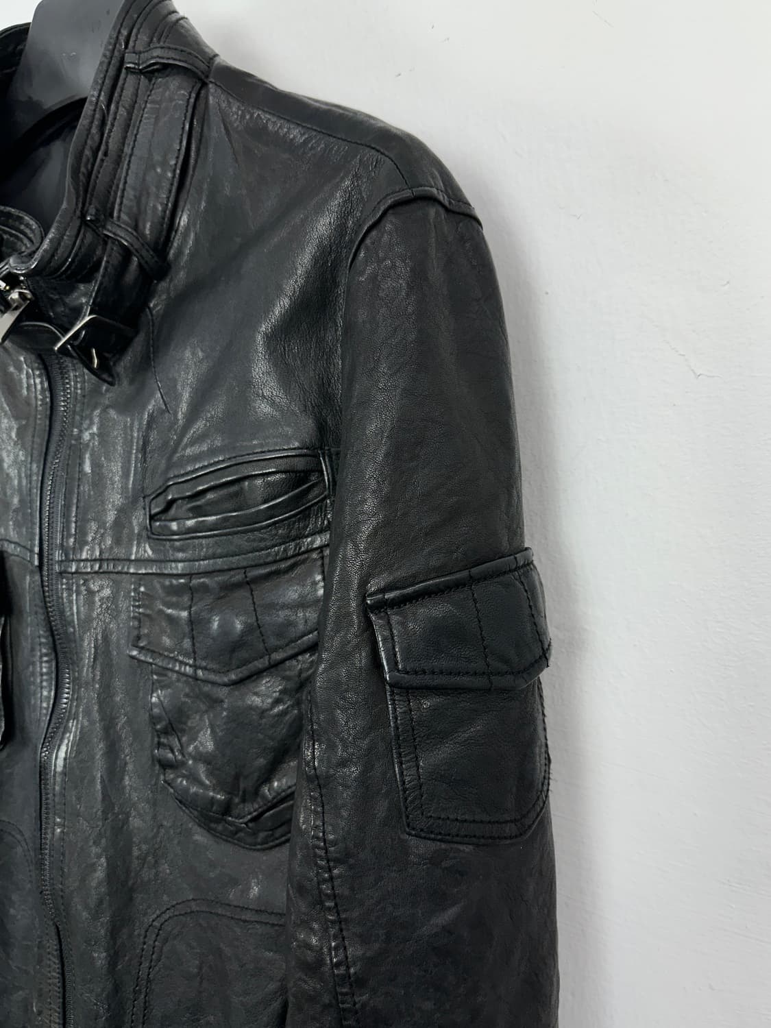 Italy Lambskin Pocket Detail Jacket 상품이미지3