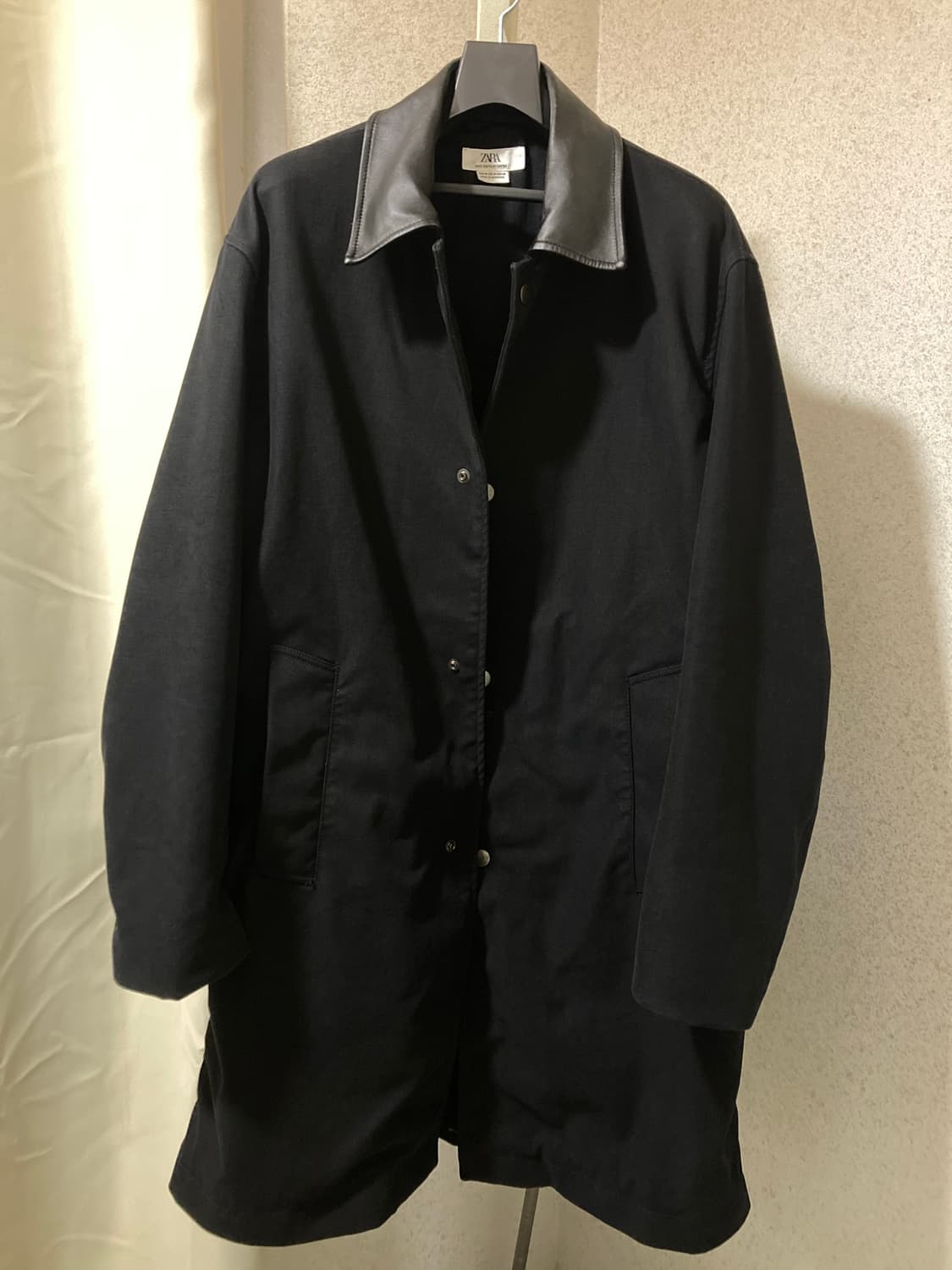 자라 남성 레더 카라 롱 자켓 (새상품) 상품이미지1