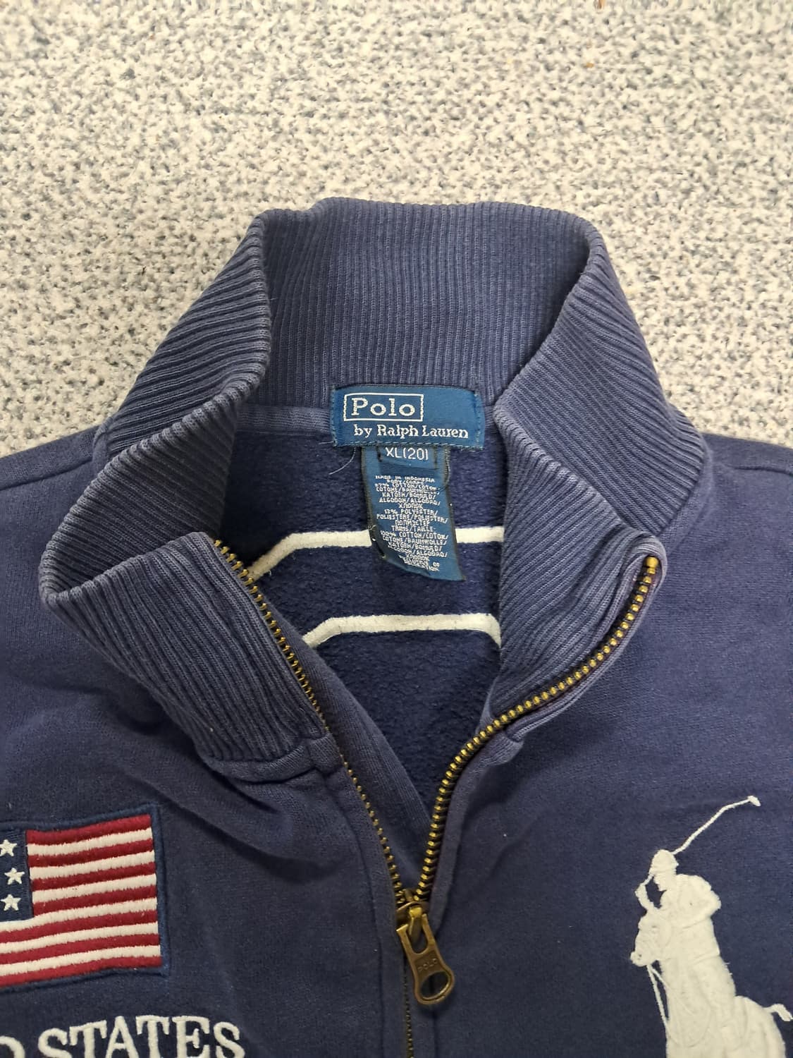 폴로 빅포니성조기 네이비 집업 상품이미지4