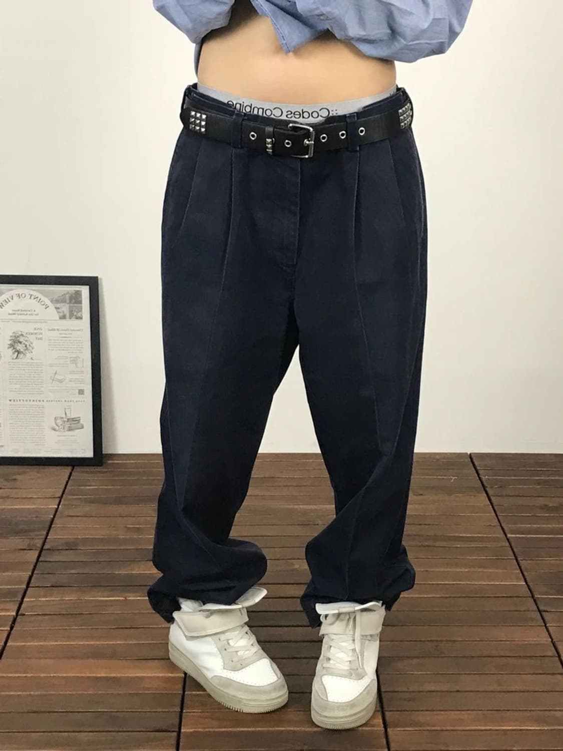 Dockers Navy Pleated Chino Pants 상품이미지2