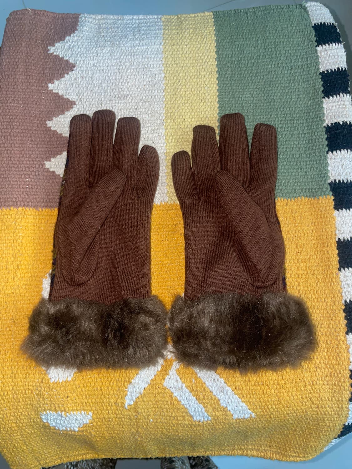 퍼트리밍 체크 장갑 상품이미지3